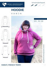 Schnittmuster Bluse Hoodie Vanja meine Herzenswelt